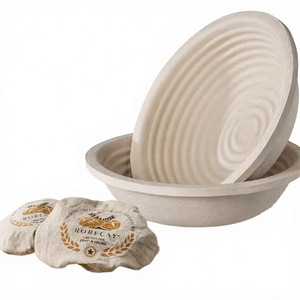 Cestas de fermentación de masa de panadería <span class=keywords><strong>JOHO</strong></span> de pulpa de madera, juego de 2 de 9 pulgadas, 2.2 lb, antiadherentes, aptas para lavavajillas, ecológicas y seguras para alimentos - Product Image 4