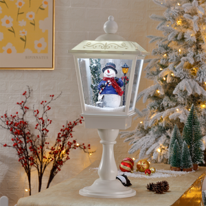 Melody <strong>Xmas</strong> Scene Musical Tabletop Lantern IP65 Rated Christmas LED <strong>Light</strong>-Up Snow Lamp <strong>Post</strong> for Indoor &amp; Outdoor Holiday Decor - Product Image 6