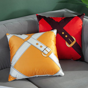 Estilo Europeu de Alta Qualidade Faux Silk Satin Almofada Capa Quadrada Cavalo Lance Fronha Tecida Técnica para Home & Hotel Decor - Product Image 2
