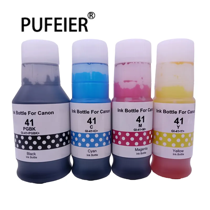 GI41 Premium Bottle Refill Dye Based Ink Kits Compatible For Canon G2460 G3420 G3460 G2420 GI41 Inkjet Printer Dye Ink