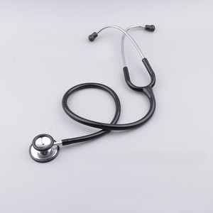 Stéthoscope de luxe pour adultes à double tête et double face avec embout argenté, crochet d'oreille et sangle de stéthoscope, instrument de classe II - Product Image 1