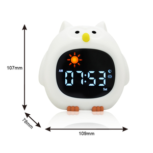 2024 amélioré petit <span class=keywords><strong>réveil</strong></span> numérique avec grand affichage LED intelligent sommeil formateur veilleuse pour étudiants enfants garçons filles cadeaux - Product Image 6