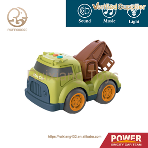 Jouets de transport moulés sous pression pour garçons <span class=keywords><strong>dessin</strong></span> <span class=keywords><strong>animé</strong></span> <span class=keywords><strong>Mini</strong></span> <span class=keywords><strong>pelle</strong></span> camion de pompiers musique lumière coulissante assainissement véhicule jouets aériens - Product Image 3