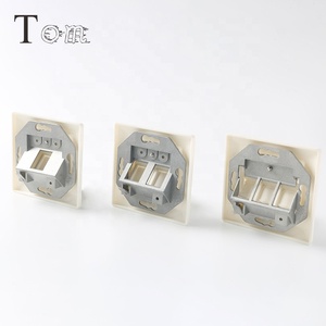 TOM-MB-29-02 German style faceplate rj11 <span class=keywords><strong>rj45</strong></span> 2 port modular keystone jack faceplate network CAT6 ace plate - Product Image 6