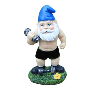 Figura Decorativa de Resina de Enano Haciendo Ejercicio, para <span class=keywords><strong>Jardín</strong></span>, Estatua Creativa de Fitness, Manualidades - Product Image 2