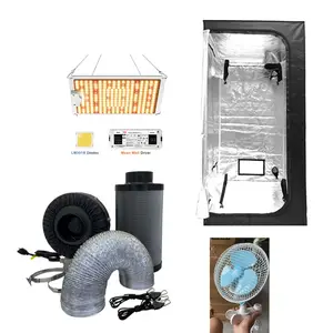 high reflective 600D Mayer 80*80*160cm 32"*32"* 63" grow box +120w board light +4" fan filter kit