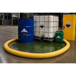 Chaussette absorbante chimique jaune hydrophile 100% polypropylène pour contrôle des déversements 8 cm x 300 cm - Product Image 4