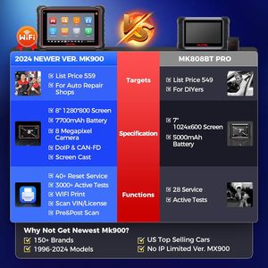 Máy quét Autel MaxiCOM MK900 hỗ trợ CAN-FD & DoIP, truy cập FCA & Renault SGW, hơn 40 dịch vụ, phiên bản mới. của MK808BT PRO/MK808S/MK808Z - Product Image 4