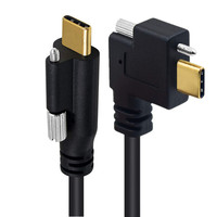 Câble de données USB 3.1 Type C mâle-mâle personnalisé 10 Gbit/s 5A 4K 60Hz avec verrouillage par vis pour disque dur d'ordinateur portable