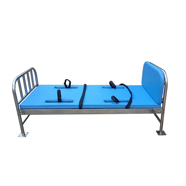 High Quality Medical Psychiatric Stainless Steel Bed With Restraining Belt YSGH1040