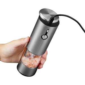 Electric Pepper Grinder Stainless Steel USB Rechargeable Kitchen Seasoning Mill Automatic Grinding For Home Use - Product Image 4