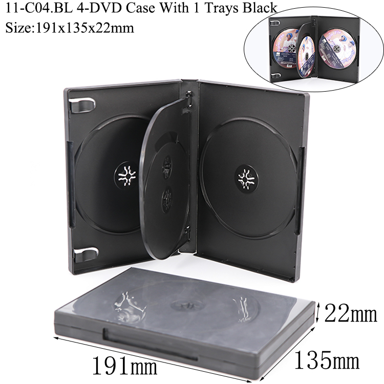 C04&nbsp;:&nbsp;22&nbsp;mm Boîtier 4&nbsp;DVD Noir
