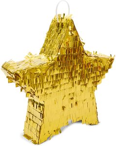 Pafu <span class=keywords><strong>Pinata</strong></span> étoile dorée de 13 pouces pour anniversaire, fête prénatale, fournitures de fête, faveur, décorations Eid Mubarak Ramadan - Product Image 1