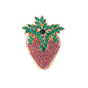 Broche <span class=keywords><strong>de</strong></span> <span class=keywords><strong>Fresa</strong></span> con Incrustaciones <span class=keywords><strong>de</strong></span> Diamantes para Mujer, Joyería <span class=keywords><strong>de</strong></span> Frutas, Broches Versátiles, Accesorios <span class=keywords><strong>de</strong></span> Ropa - Product Image 4