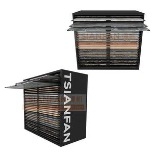 Présentoir coulissant sur mesure pour dalles de quartz en showroom - Product Image 1