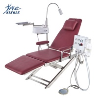 Fauteuil dentaire flexible Sinole, fauteuil dentaire portable, fauteuil dentaire pliable, configuration haut de gamme avec crachoir
