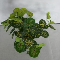 Petit bonsaï artificiel pour centre de table, feuilles de begonias en soie rouge et verte, plantes en pot de 45 cm, décoration de mariage et de maison