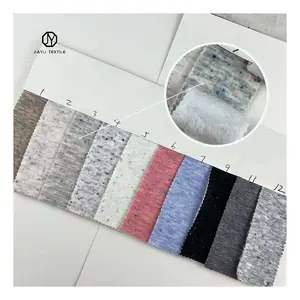 Wholesale TC brushed organic 15 cotton 80 polyester 5 spandex knitted French terry winter hoodies fleece fabric with warm