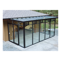 Véranda en verre 4 saisons, véranda télescopique pour balcon, véranda en polycarbonate, véranda en arc