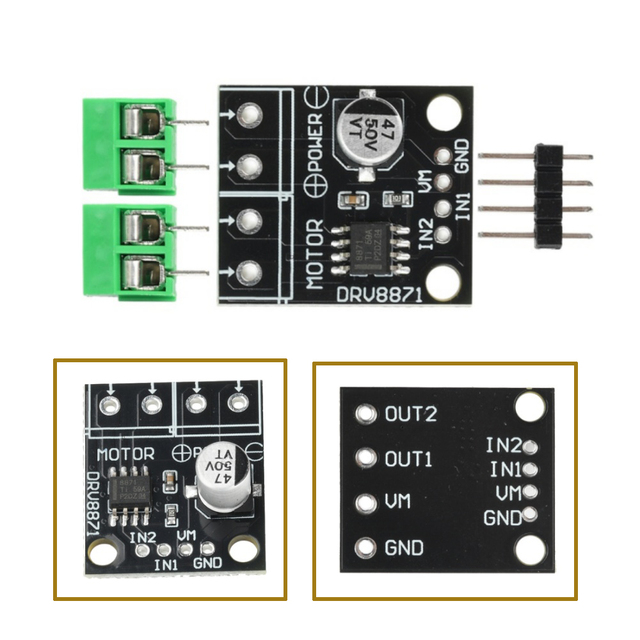 DRV8871 DC 6.5-45V DC H-bridge Motor Driver Module 3.6A Brushed Motor Driver PWM Control 3.6A Max Driver Module