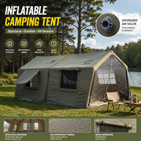 Tente de camping gonflable familiale, imperméable, durable, installation rapide pour les voyages en plein air et les pique-niques