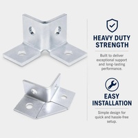Protection d'angle tridimensionnelle à quatre trous pour équipement industriel, fixation pour cadre en profilé en C