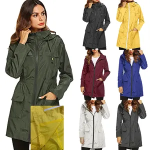 Impermeabile da donna nuovo trench da donna in poliestere impermeabile da donna 2021 giacca stile lungo