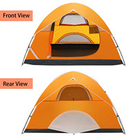 Tente de camping double couche, une chambre, quatre saisons, pliable, protection solaire, protection contre la pluie, randonnée, bâche imperméable 2-en-1