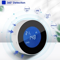 Alarm Sensor Gas Alam WiFi Tuya IoT Pintar, Detektor Gas GLP LPG untuk Dapur Rumah, Aplikasi Smart Life
