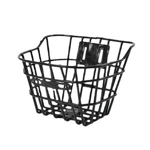Cesta de bicicleta engrosada, soporte para manillar de hierro negro, accesorio universal duradero, tamaño grande y pequeño - Product Image 1
