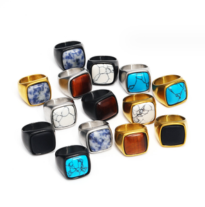 Bijoux fantaisie bagues <span class=keywords><strong>vintage</strong></span> bagues en cristal bague en pierre naturelle pour homme - Product Image 1