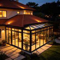 Robuste Aluminiumlegierung Outdoor-Raum Aluminium Isoliertes Dego-Fliesen-Dach Sonnenschutz Wasserdichtes Villa-Solarium