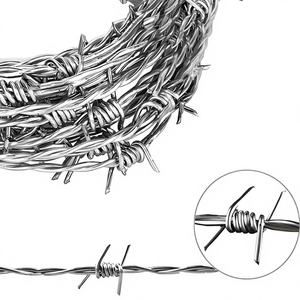 Alambre de púas de acero galvanizado de alta resistencia Alambre de afeitar de doble hebra para seguridad agrícola Hecho de alambre de hierro duradero - Product Image 1
