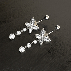 Thiết Lập 10 Thép Không Gỉ Bướm Bụng Nhẫn 3 Nhỏ Zircon Vàng Sexy <span class=keywords><strong>Navel</strong></span> Piercing Đối Với Phụ Nữ Y2K Số Lượng Lớn Đồ Trang Sức Sexy Đối Với Quà Tặng - Product Image 6