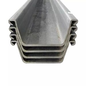 Factory U-shape Seawall Retaining Wall Steel <strong>Sheet</strong> Piling High Carbon Steel <strong>Sheet</strong> <strong>Pile</strong> for River Protection - Product Image 1