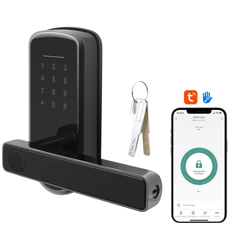 TTlock Smart Keyless handle Fechadura da porta deslizante com teclado numérico Senha digital Bloqueio inteligente deadbolt