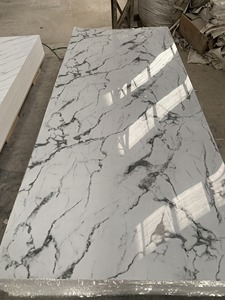 防水、耐火性、取り付けやすい1220*2800 mmインテリア装飾高光沢PVC大理石シート2024新しいデザイン - Product Image 3