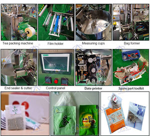 Bolsa interior de papel de filtro de nailon pequeño automático Autompack y bolsa de sobre de té exterior con máquina de embalaje de etiquetas - Product Image 2