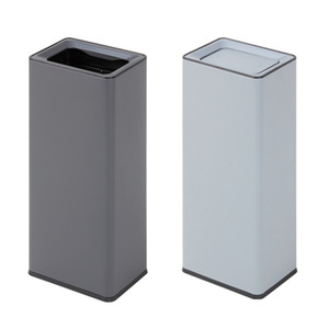 Poubelle rectangulaire en acier inoxydable, grande capacité, pour intérieur et extérieur, usage commercial, acier sablé de qualité A, argent, noir, or - Product Image 3