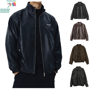 سترة شتوية دافئة وسميكة مخصصة للرجال، معطف خارجي من الجلد - Product Image 1
