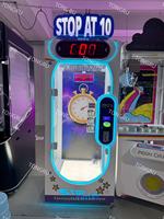 Machine de jeu de prix Lucky 7 Cut à pièces Lucky 10S Centre commercial Machine à griffes en métal Langue anglaise 220v Garantie 1 an