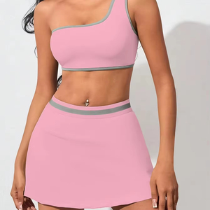 Conjuntos Deportivos Personalizados con Logotipo para Mujer, Vestido de Tenis, Conjunto de Dos Piezas, Ropa, Conjuntos de Yoga de Cintura Alta - Product Image 1