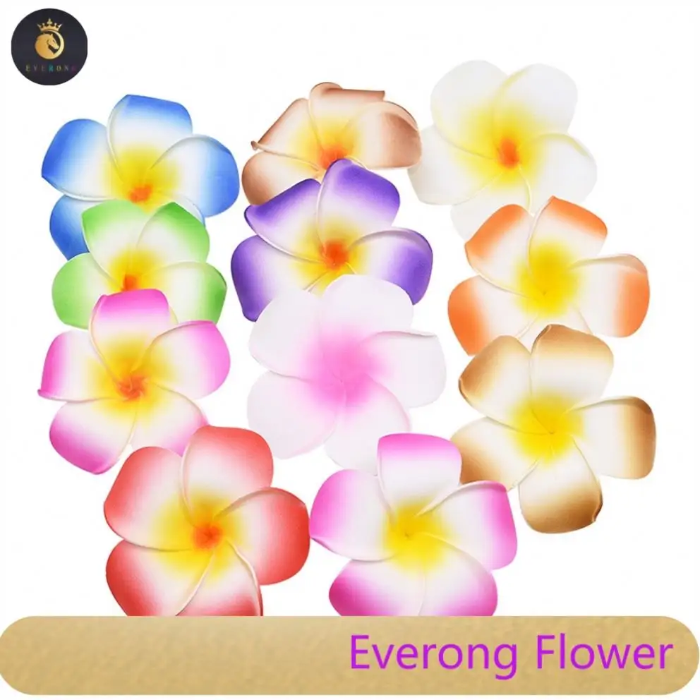 Witte Kunstmatige Plumeria Foam Bloemen Frangipani Haarklauw Clip Hawaiian Foam Bloemen Haarclip Voor Feest Bruids Bruiloft Strand