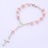 Mini Bracelet de baptême, 1 pièce, en argent, chapelet de baptême catholique