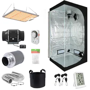 Kit tenda penumbuh dalam ruangan 80x80x160cm, Kit lampu tumbuh 240w reflektor paket lengkap untuk pertumbuhan tanaman