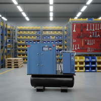 Compresseur d'air industriel rotatif à vis 10hp 30hp 7.5kW 22kW tout-en-un 300L 500L séchoir 7.5kW 22kW 10hp 30hp 7.5kW 22kW moteur