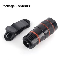 Objectif zoom multifonctionnel 8x pour appareil photo de téléphone avec étui antidérapant, pour des prises de vue claires à longue distance