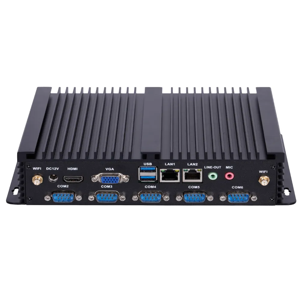 Eingebetteter Industrie-PC China billig Fanless 6 xRS232 und 8xUSB Mit 1 LPT-Anschluss 1037U i3 i5 i7 Computer-PC