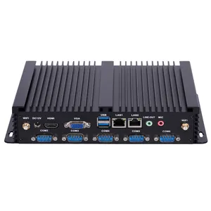 Ingebouwde Industriële Pc China Goedkope Fanless 6xrs232 En 8Xusb Met 1 Lpt Poort 1037u I3 I5 I7 Computer Pc