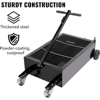 SOOLU Bac de vidange d'huile à profil bas de grande capacité 25 gallons, pompe électrique, tuyau de 7,2 pieds, poignée pliable, garantie 12 mois, acier de 0,08''
